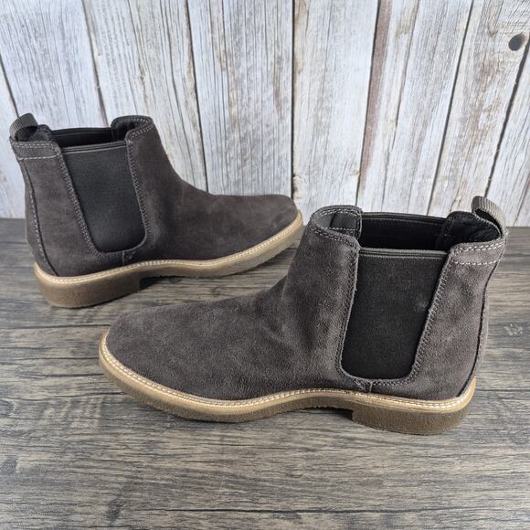 Clarks Clarkdale Easy Chelsea Pull On Boots Dark Brown Suede Men\'s Sz 11 M (VGC) main image 5